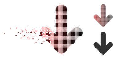 Kırık piksel noktalı ok simgesi aşağı