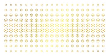 Kar tanesi altın yarı ton dizi