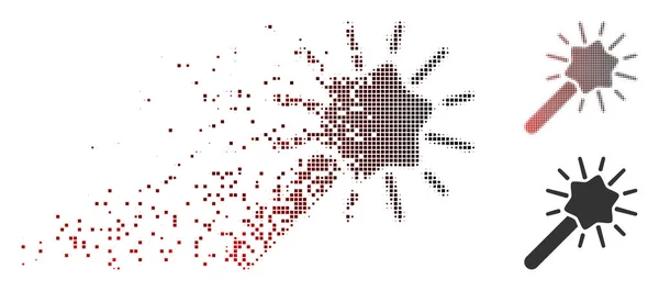 Staubpixel-Halfone-Assistent Werkzeug-Symbol — Stockvektor