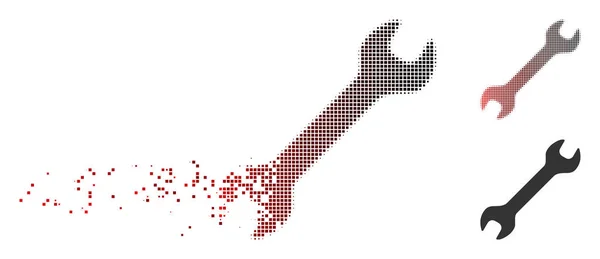 Icono de llave de medio tono Pixel disipado — Vector de stock