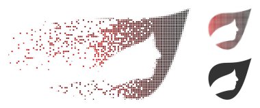 Harcanmış piksel yarı ton doğal bitkisel kozmetik simgesi