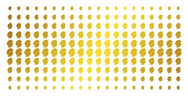 Kadın profili altın noktalı matris