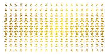 Adam altın yarı ton dizi yemek