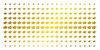 İşaret parmağı altın noktalı resim efekti