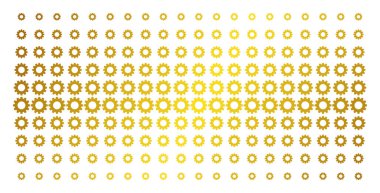 Dişli altın noktalı resim efekti