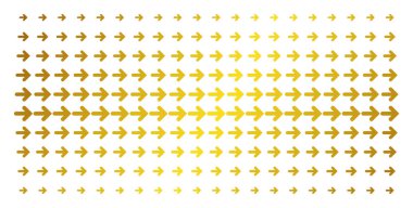 Ok yönünü altın yarı ton dizi