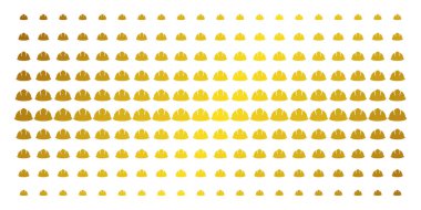 Emanet kask altın noktalı matris