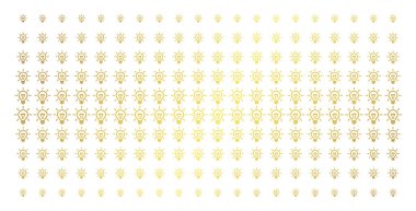 Ampul altın noktalı resim deseni