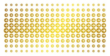 Yuvarlak ok altın noktalı matris