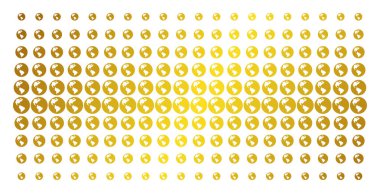 Dünya altın noktalı resim deseni