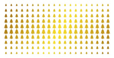 Köknar ağacı altın noktalı resim efekti