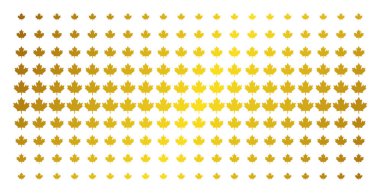 Akçaağaç yaprağı altın noktalı resim deseni