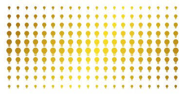 Elektrikli ampul altın noktalı matris