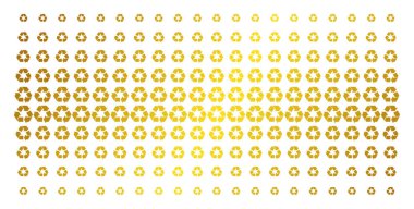 Oklar altın yarı ton dizi geri dönüşüm