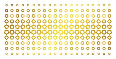 Dişli altın noktalı resim deseni