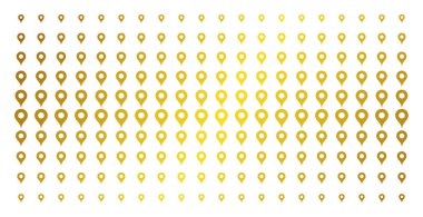 Harita işaretçi altın noktalı matris