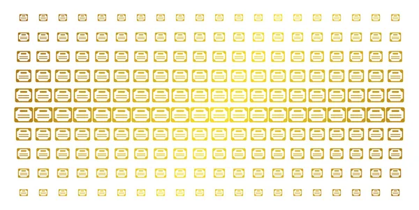 License Golden Halftone Array — Stock Vector