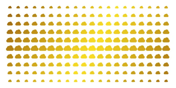 Nube de Oro Efecto Semitono — Vector de stock