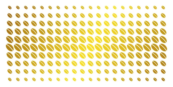 Tarwe Zaad Pictogram Gouden Halftoonpatroon Vector Tarwe Zaad Symbolen Zijn — Stockvector