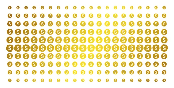 Bank zegel Gold Halftone Array — Stockvector