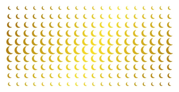 Luna dorada Matriz de medio tono — Vector de stock