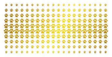 Ayak izi altın yarı ton dizi Pençe