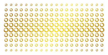 Pasta grafiği altın yarı ton dizi