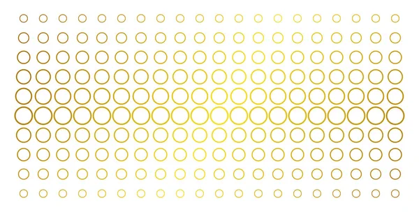 Cirkel Bubble gouden Halftone Effect — Stockvector