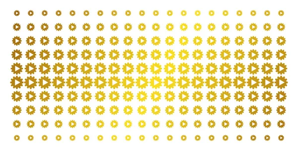 自动化黄金半色调网格 — 图库矢量图片