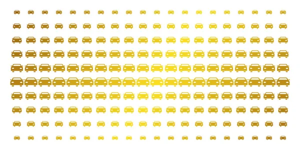 Car Gold Halftone Pattern — Stock Vector