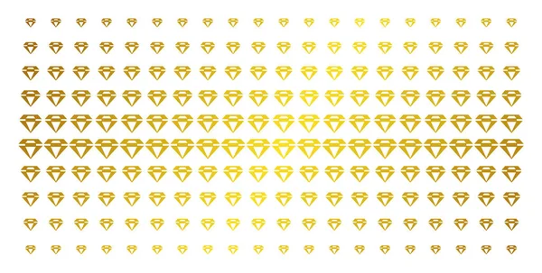 Diamante patrón de medio tono de oro — Vector de stock