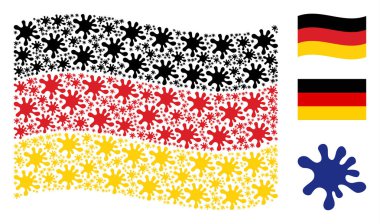 Alman bayrağı desen leke simgelerin sallayarak