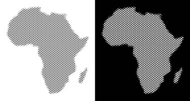 Yarı ton Afrika harita