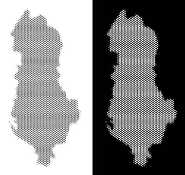 Yarı ton Arnavutluk Haritası