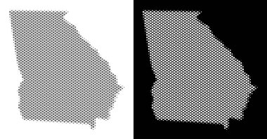 Yarı ton Amerikan devlet Gürcistan Haritası