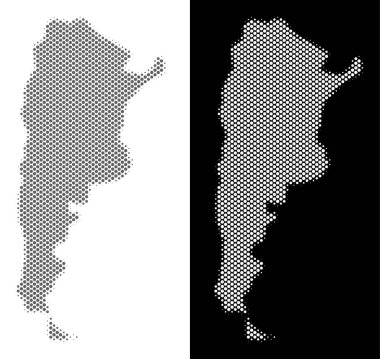 Yarı ton Arjantin harita