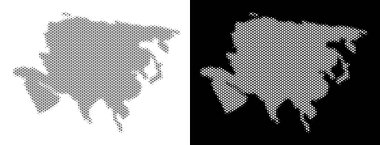 Yarı ton Asya harita