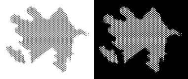 Yarı ton Azerbaycan Haritası