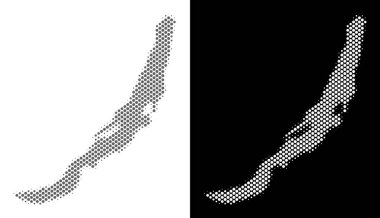 Yarı ton Baykal Gölü harita