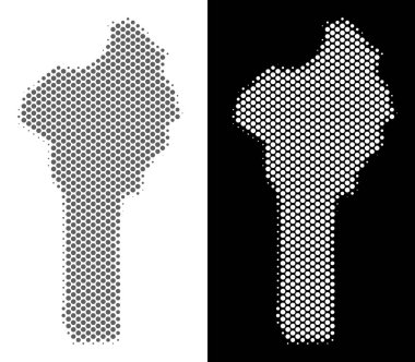 Yarı ton Benin Haritası