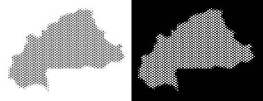 Yarı ton Burkina Faso Haritası