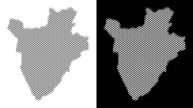 Yarı ton Burundi Haritası