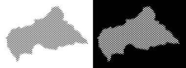 Yarı ton Orta Afrika Cumhuriyeti harita