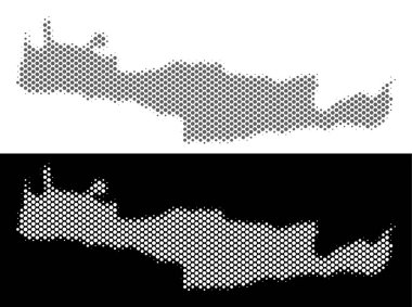 Yarı ton Girit Adası Haritası