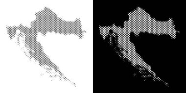 Yarı ton Hırvatistan haritası