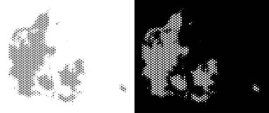 Yarı ton Danimarka harita