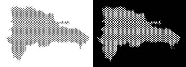 Yarı ton Dominik Cumhuriyeti Haritası