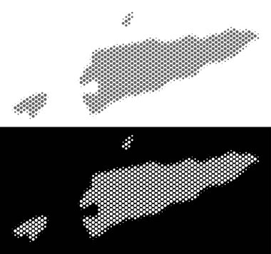 Yarı ton Doğu Timour harita