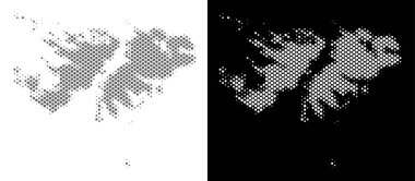 Yarı ton Falkland Adaları Haritası