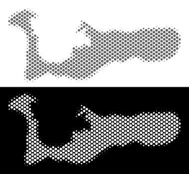 Yarı ton Grand Cayman Adaları'ndaki harita